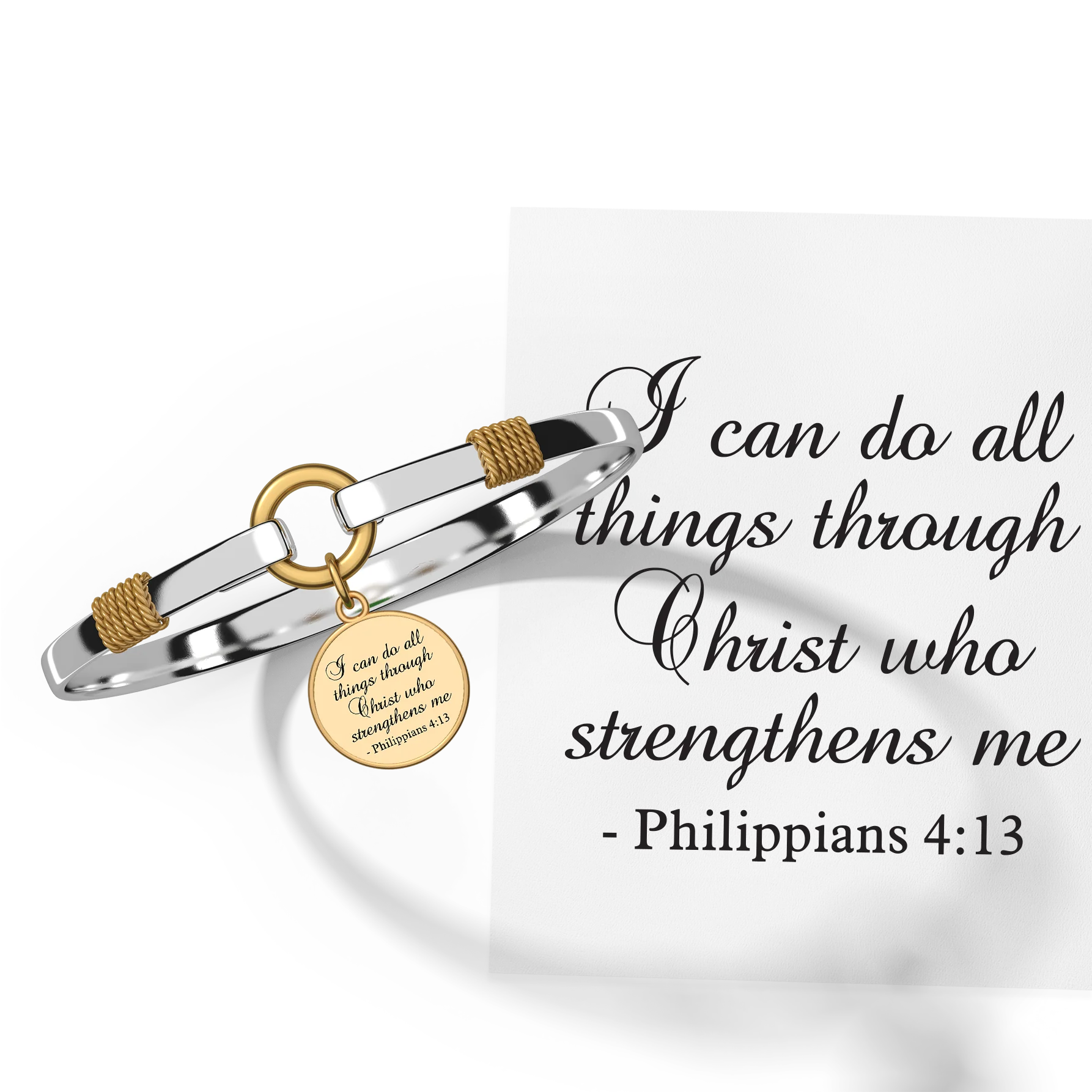 All Things Through Christ - Two-Tone Custom Charm Bracelet - Image 37