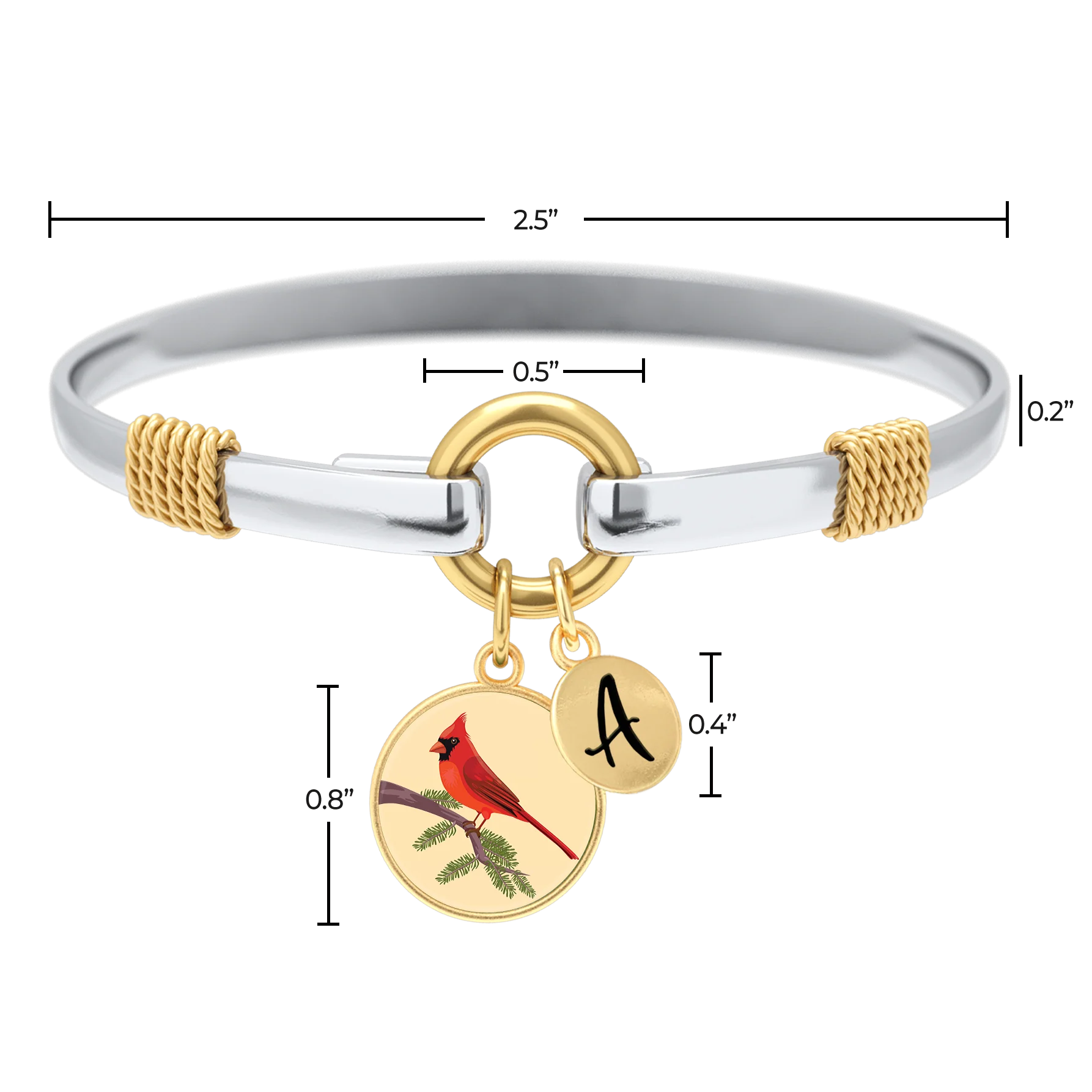 Cardinal - Two-Tone Custom Charm Bracelet - Image 5