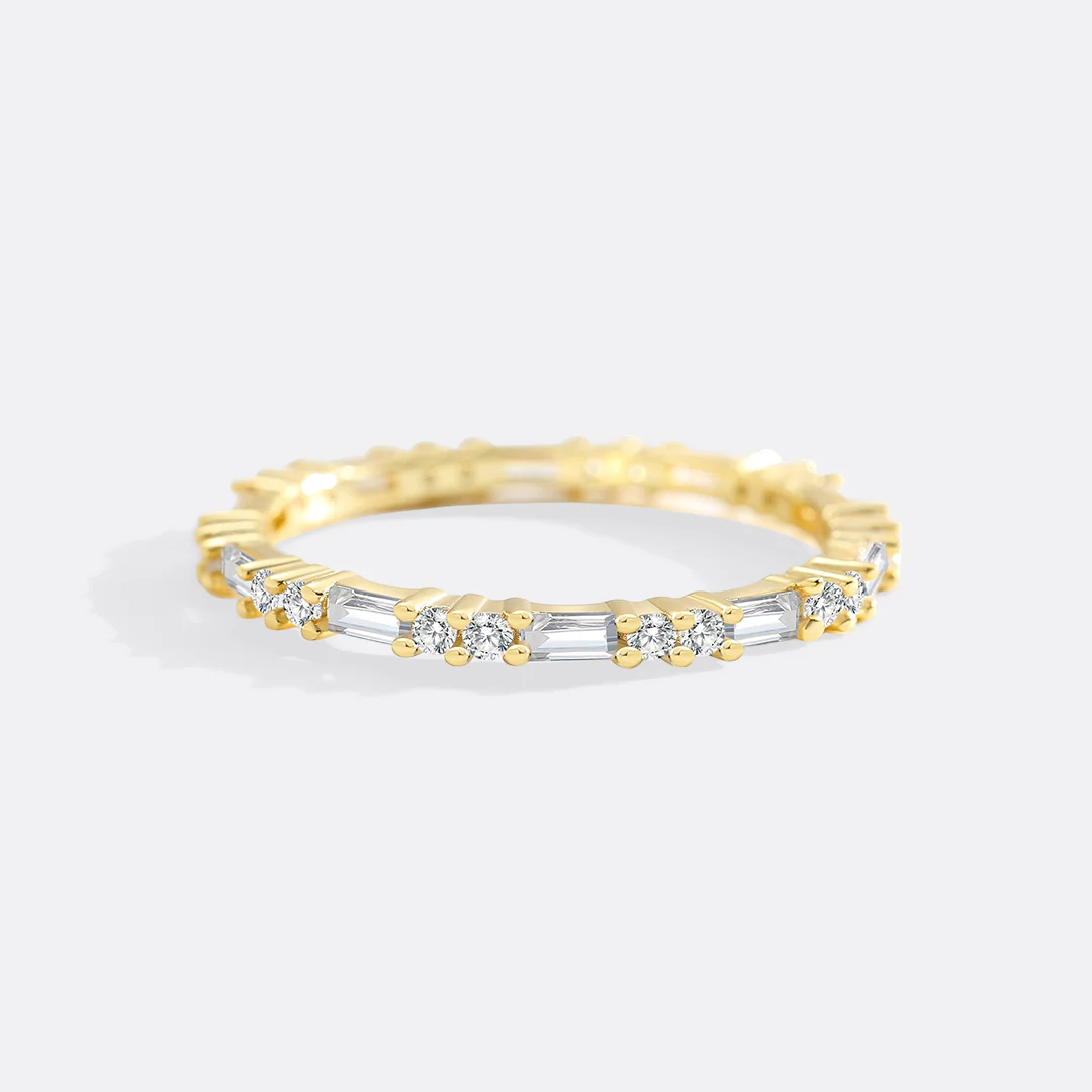 White Sapphire Stacking Ring - Image 3