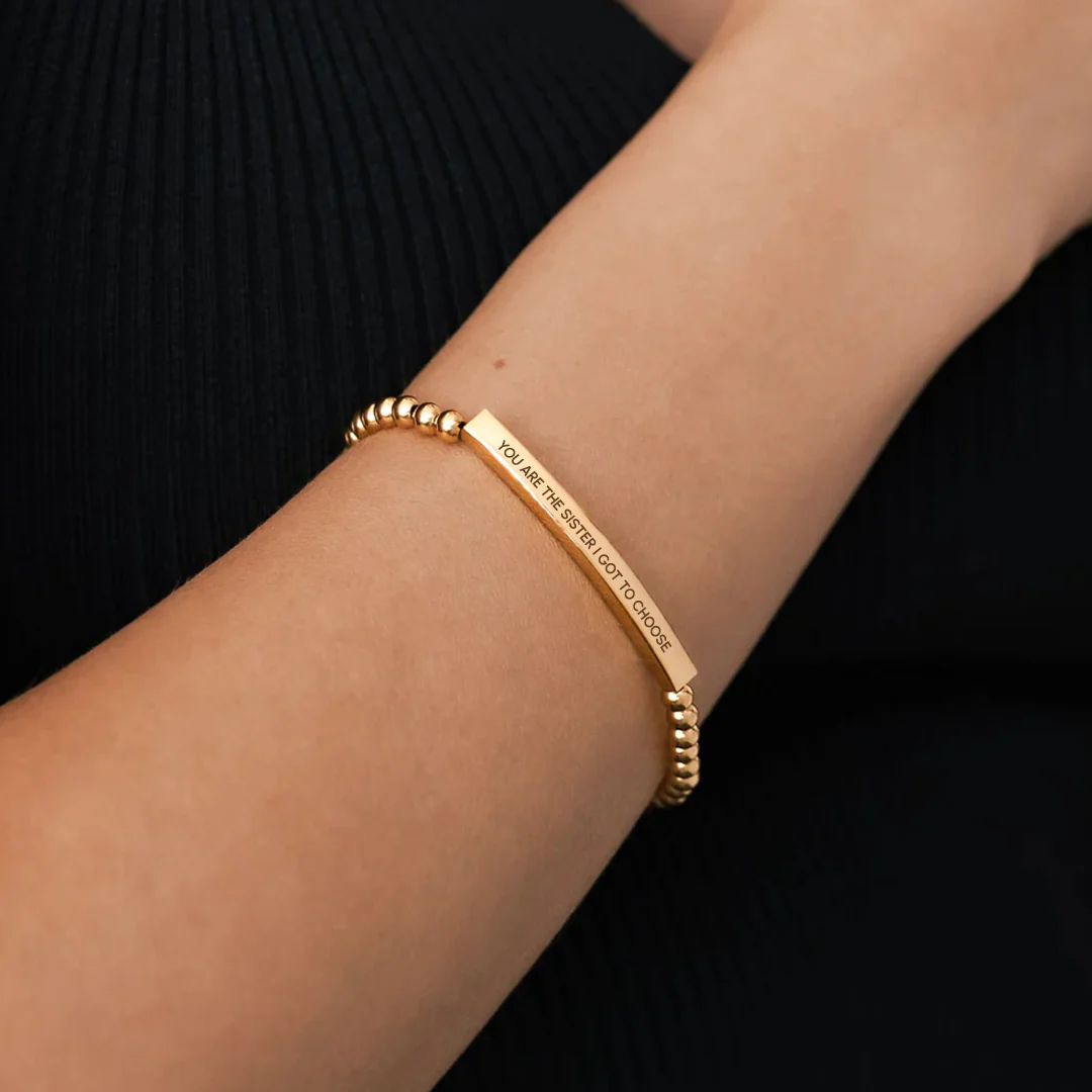 You Are The Sister I Got To Choose Beaded Inspire Bracelet - Image 6